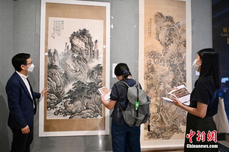 香港中大文物馆展出逾40件“山川巨构”山水画