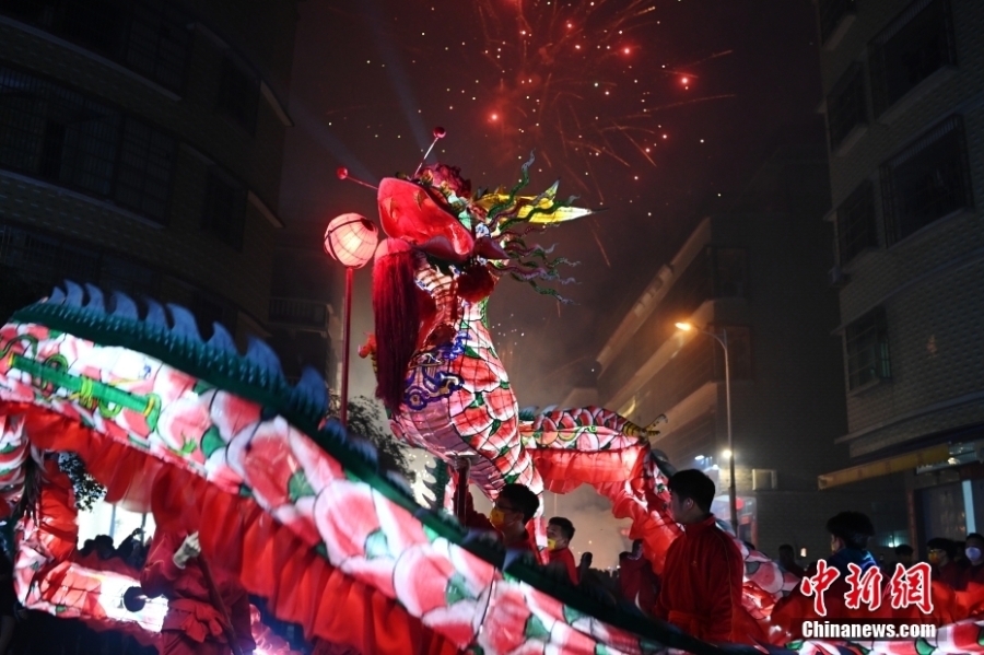 （新春见闻）广东揭阳乔林游龙舞龙闹新春