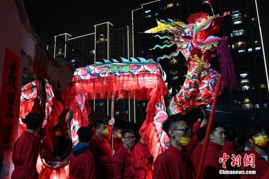 （新春见闻）广东揭阳乔林游龙舞龙闹新春