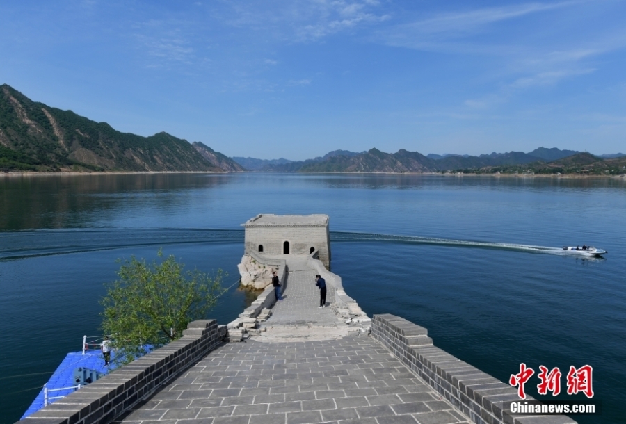 河北宽城：“水下长城”露出水面