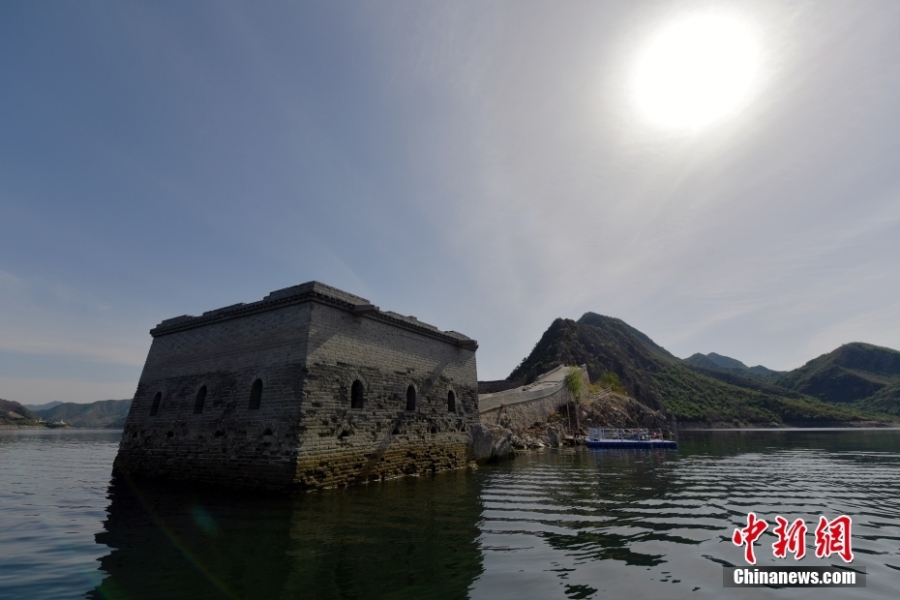 河北宽城：“水下长城”露出水面