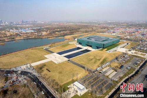 图为空中俯瞰殷墟博物馆新馆。(无人机照片) 记者 李超庆 摄.jpeg