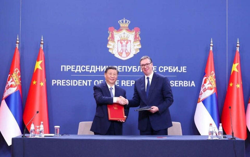 当地时间5月8日上午，两国元首共同签署《关于深化和提升中塞全面战略伙伴关系、构建新时代中塞命运共同体的联合声明》。