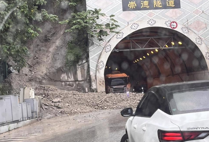 台湾暴雨泥石流隧道堵塞